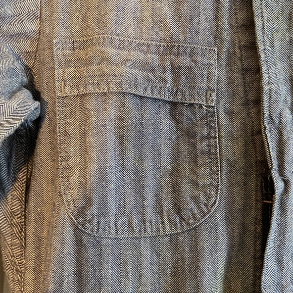 Vintage 1970s Sears Work Leisure Herringbone Denim Coveralls 36R Zip Front USA - Picture 9 of 11